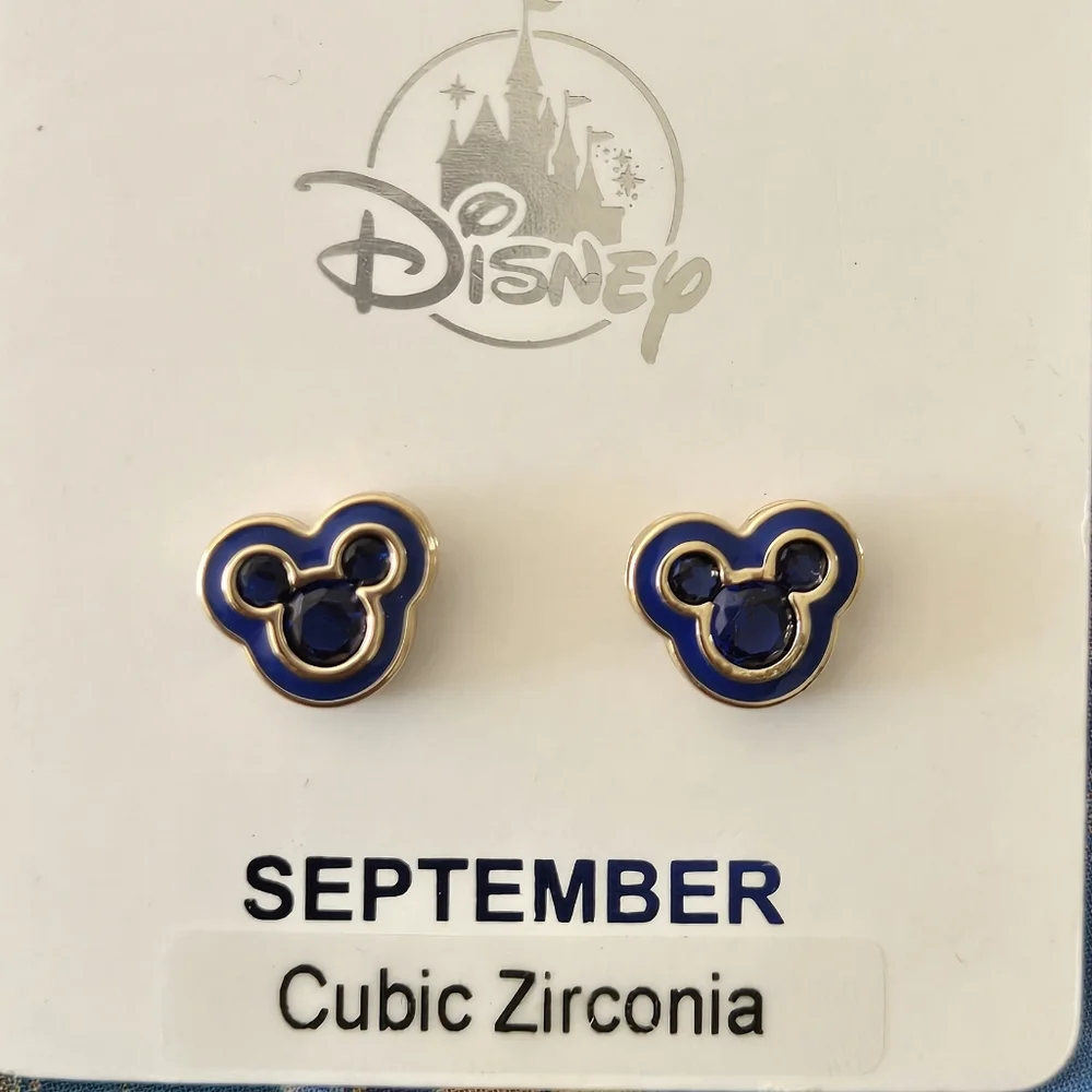 Mickey Mouse September Birthstone Earrings